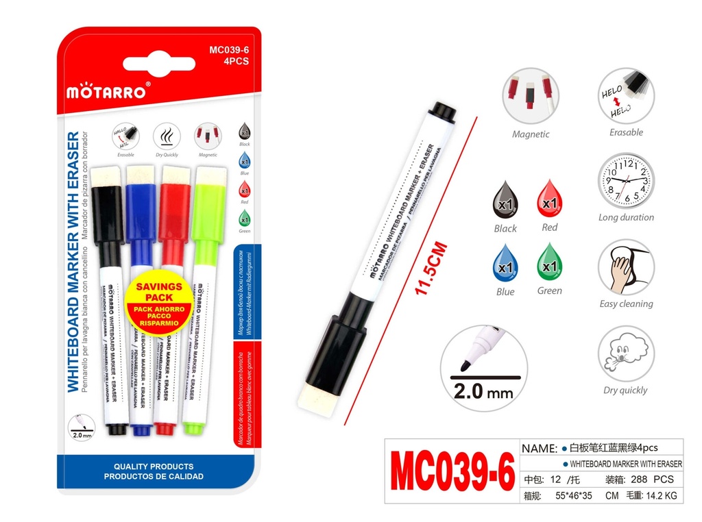 White board marker With eraser for Kids