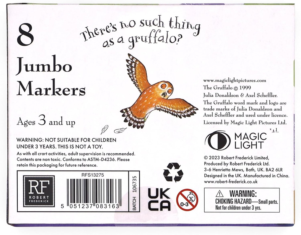 8 Jumbo Markers - Gruffalo