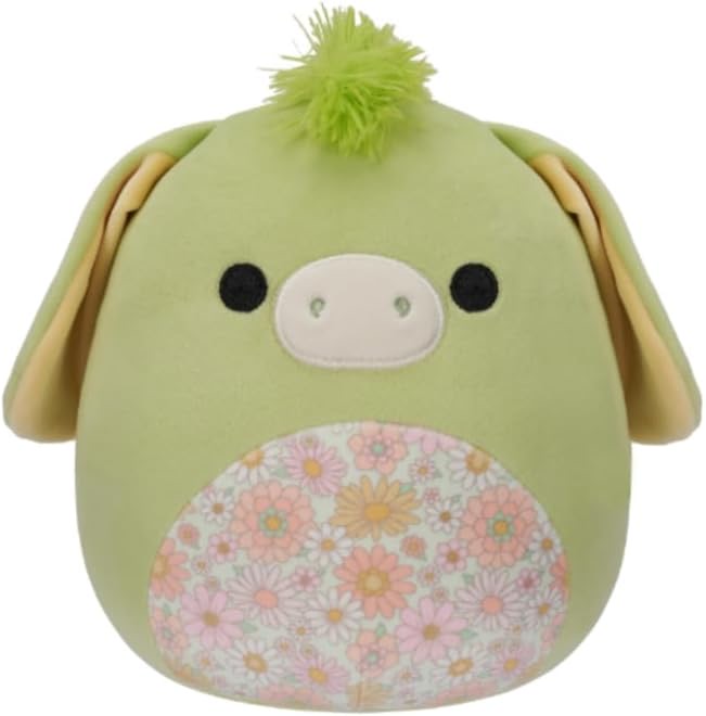 Squishmallows 7.5" Plush - Juniper The Green Donkey With Floral Belly