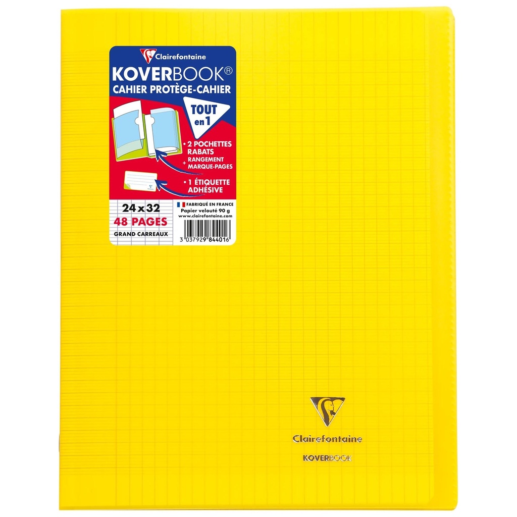 Koverbook, Stapled Transparent Polypro 10 Ass. Colours 24X32Cm 24Sh. Seyès  Delivered In Pos Display Box