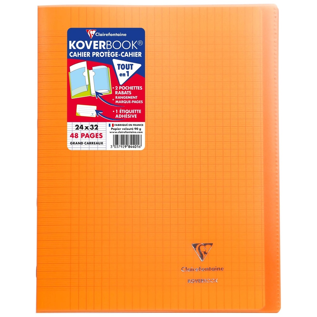 Koverbook, Stapled Transparent Polypro 10 Ass. Colours 24X32Cm 24Sh. Seyès  Delivered In Pos Display Box