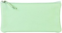 Pencil Case Flat Pocket Leather 22X11 Cm Pistachio Green