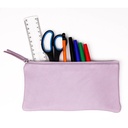 Pencil Case Flat Pocket Leather 22X11 Cm Lilac 