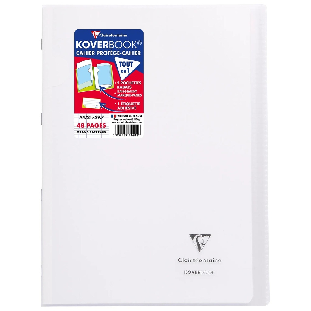 Koverbook, Stapled Transparent Polypro 10 Ass. Colours 21X29,7Cm 24Sh. Seyès  Delivered In Pos Display Box