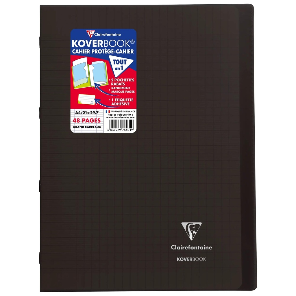 Koverbook, Stapled Transparent Polypro 10 Ass. Colours 21X29,7Cm 24Sh. Seyès  Delivered In Pos Display Box