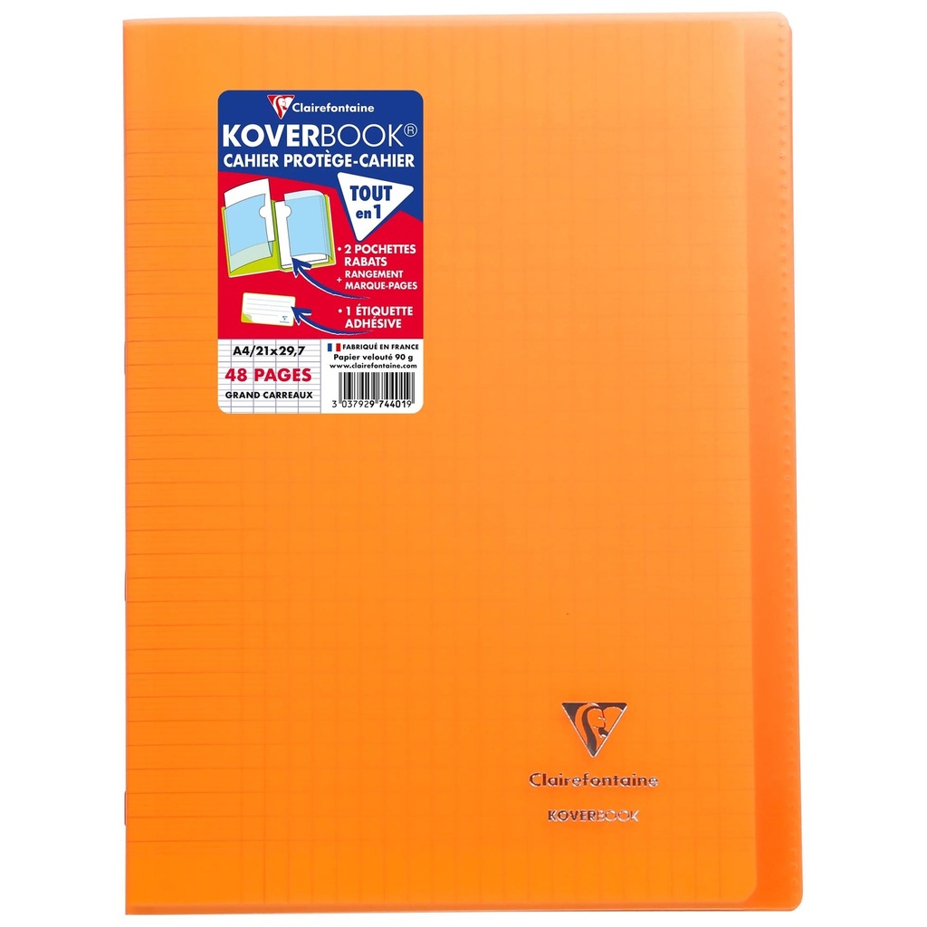Koverbook, Stapled Transparent Polypro 10 Ass. Colours 21X29,7Cm 24Sh. Seyès  Delivered In Pos Display Box