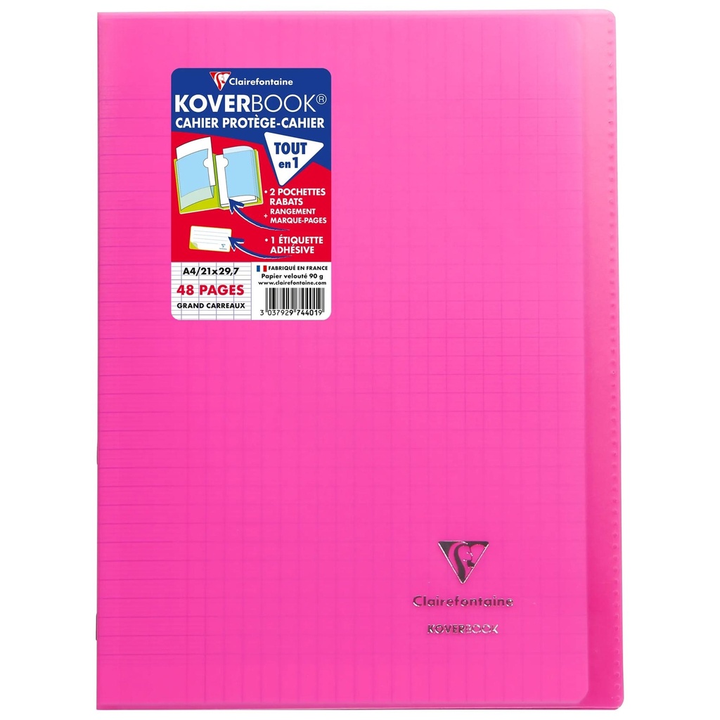Koverbook, Stapled Transparent Polypro 10 Ass. Colours 21X29,7Cm 24Sh. Seyès  Delivered In Pos Display Box