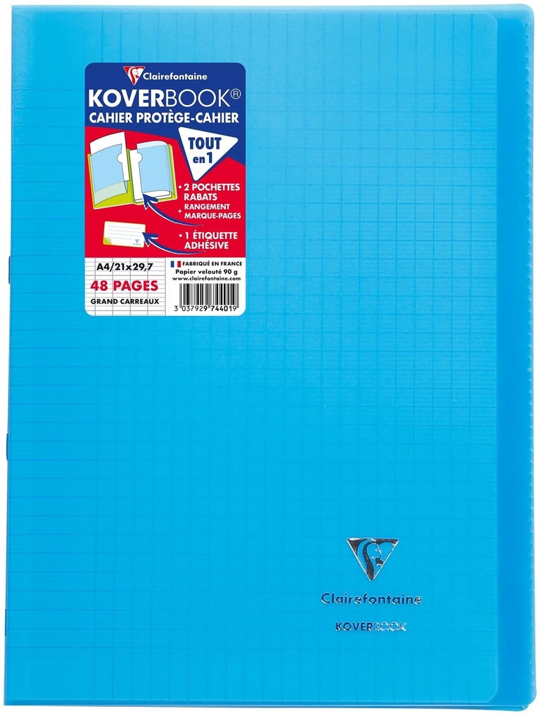 Koverbook, Stapled Transparent Polypro 10 Ass. Colours 21X29,7Cm 24Sh. Seyès  Delivered In Pos Display Box