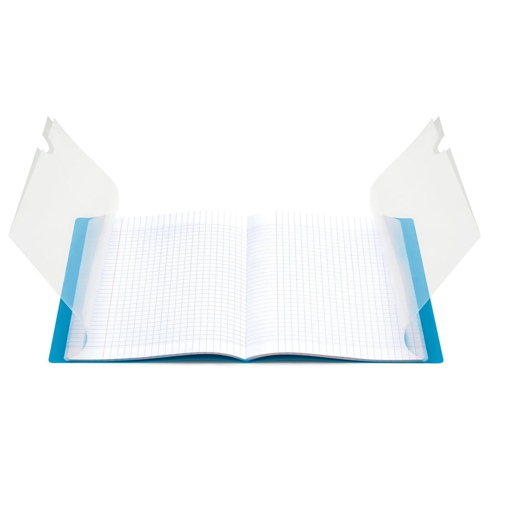 Koverbook, Stapled Transparent Polypro 10 Ass. Colours 24X32Cm 24Sh. Seyès  Delivered In Pos Display Box