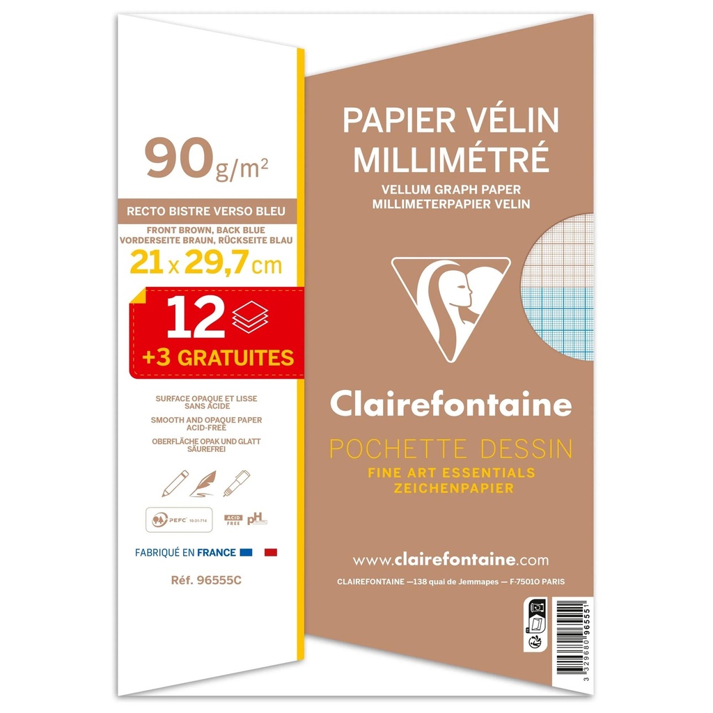  Graph Paper A4 90Gsm Packet Of 12Sh White Vellum