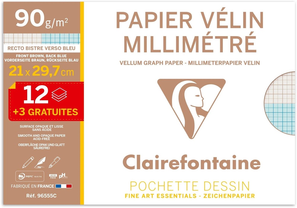  Graph Paper A4 90Gsm Packet Of 12Sh White Vellum
