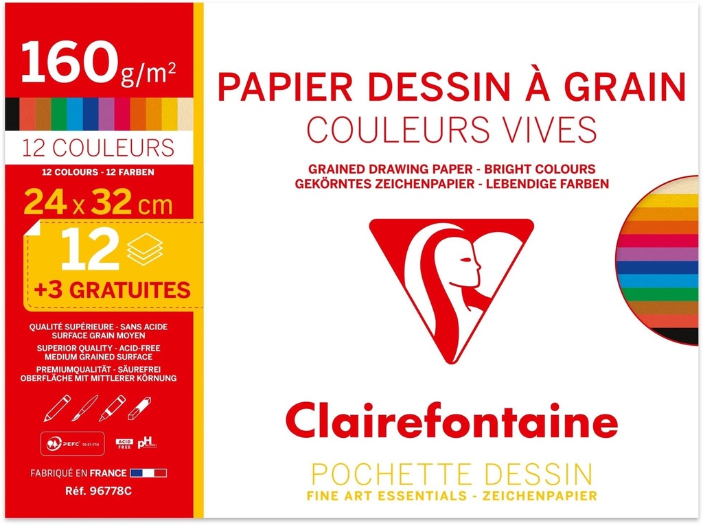 Color Paper 160 24X24 Cm Packet 12Sh+3Sh Bright Colors