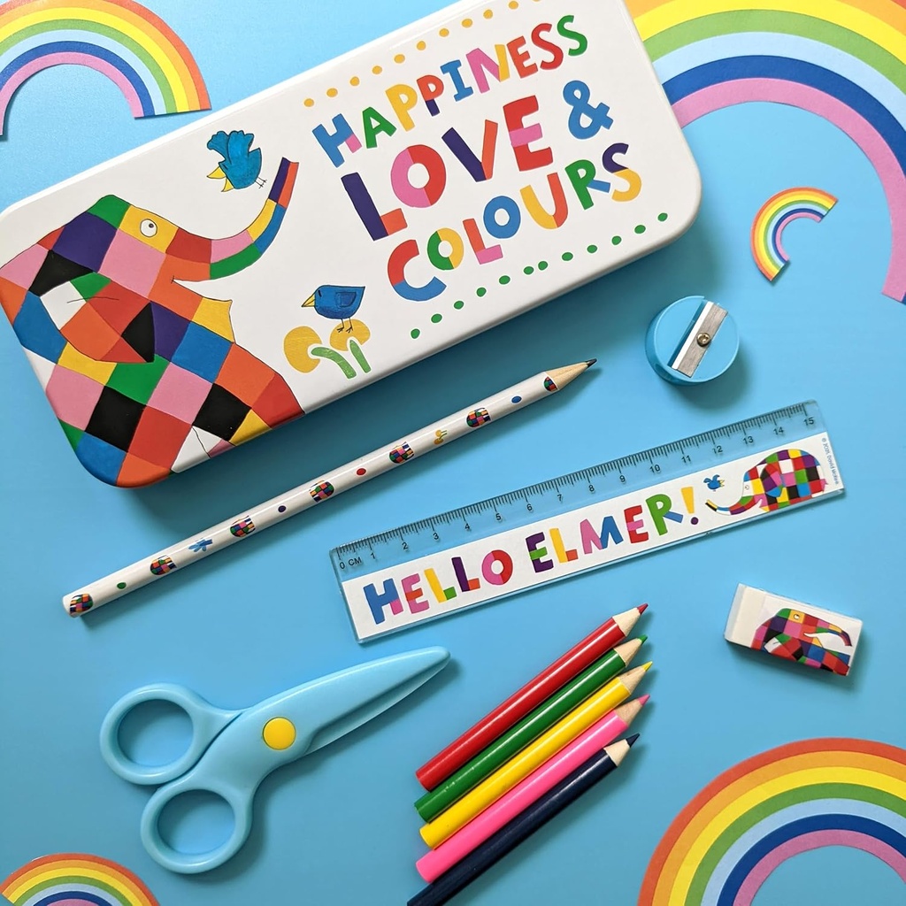 First Stationery Tin Set - Elmer