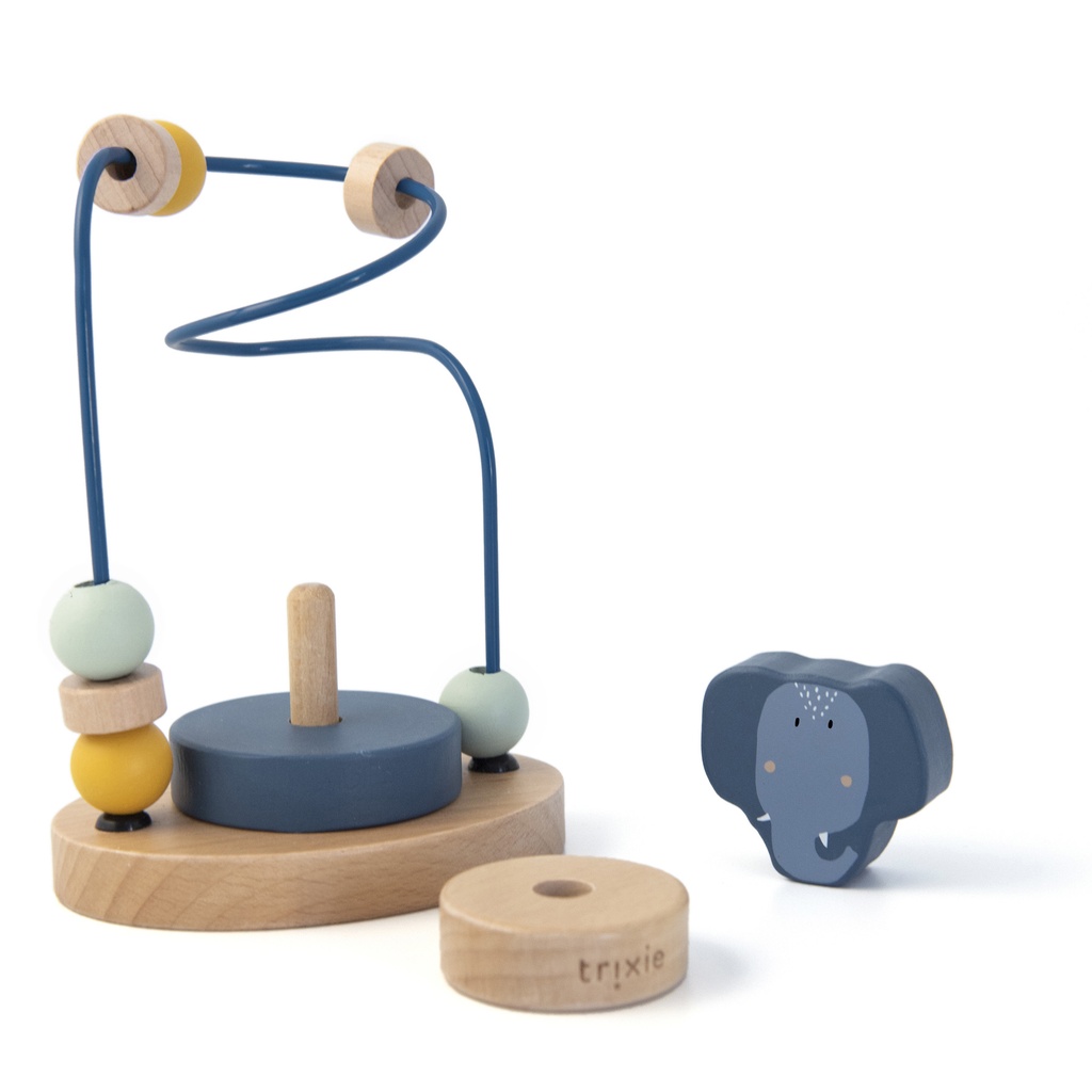 Wooden beads maze - Mrs. Elephant