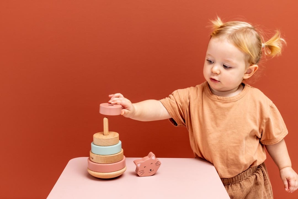 Wooden Stacking Toy - Mrs. Cat