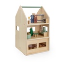 Wooden play house with accessories
