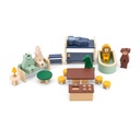 Wooden play house with accessories