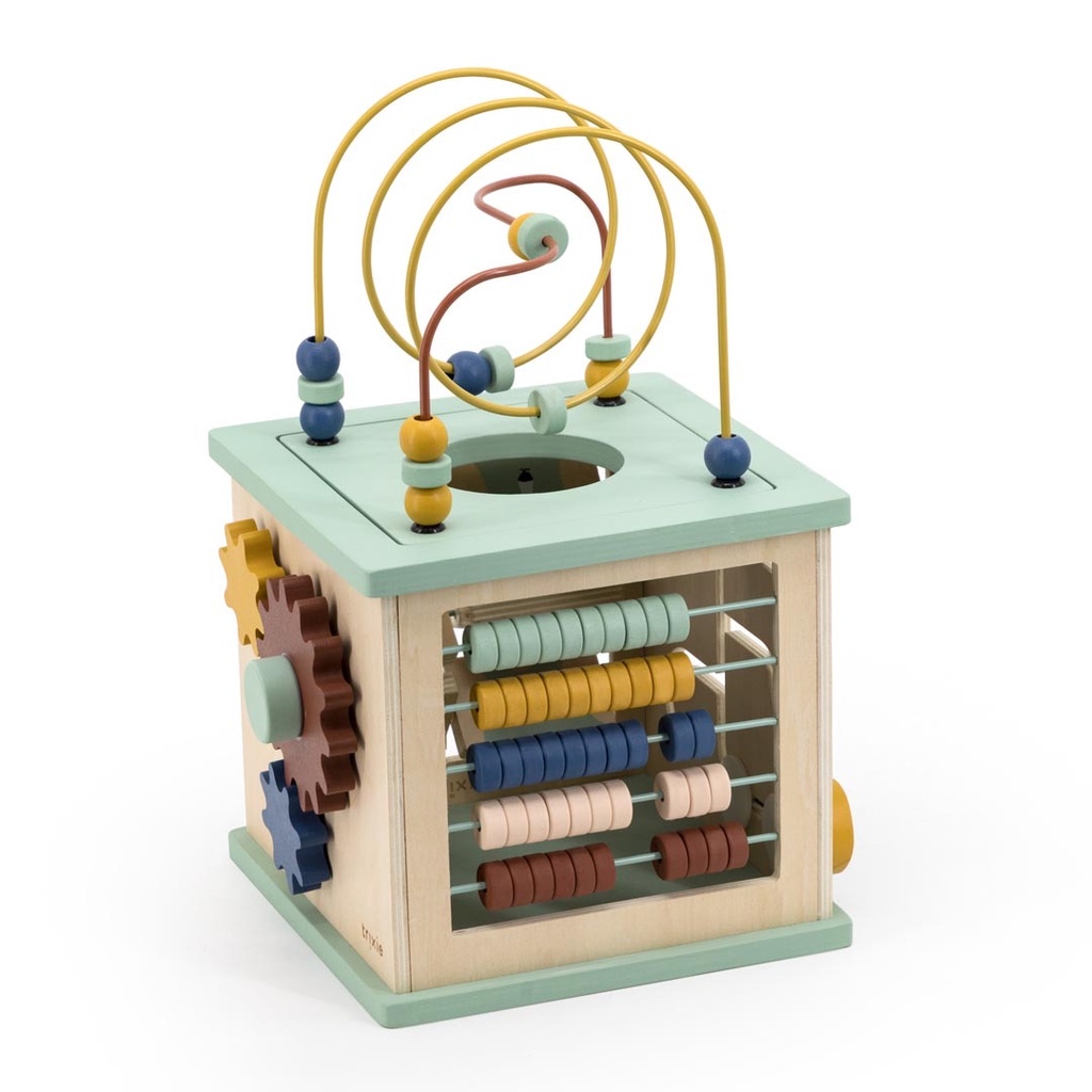 Wooden 5-in-1 activity cube