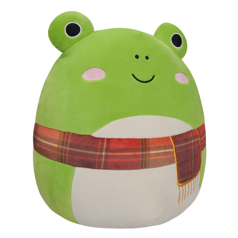 Squishmallows 12" Plush -  Wendy - Green Frog W/Plaid Scarf