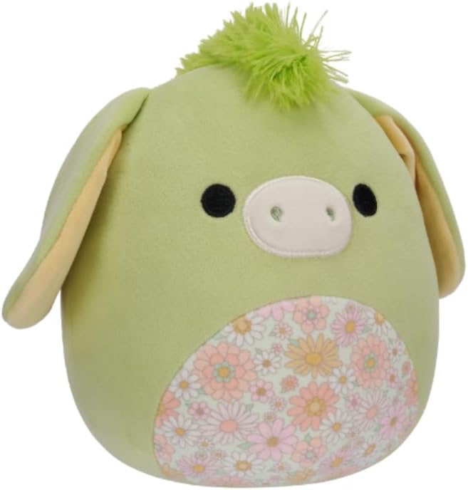 Squishmallows 7.5" Plush - Juniper The Green Donkey With Floral Belly