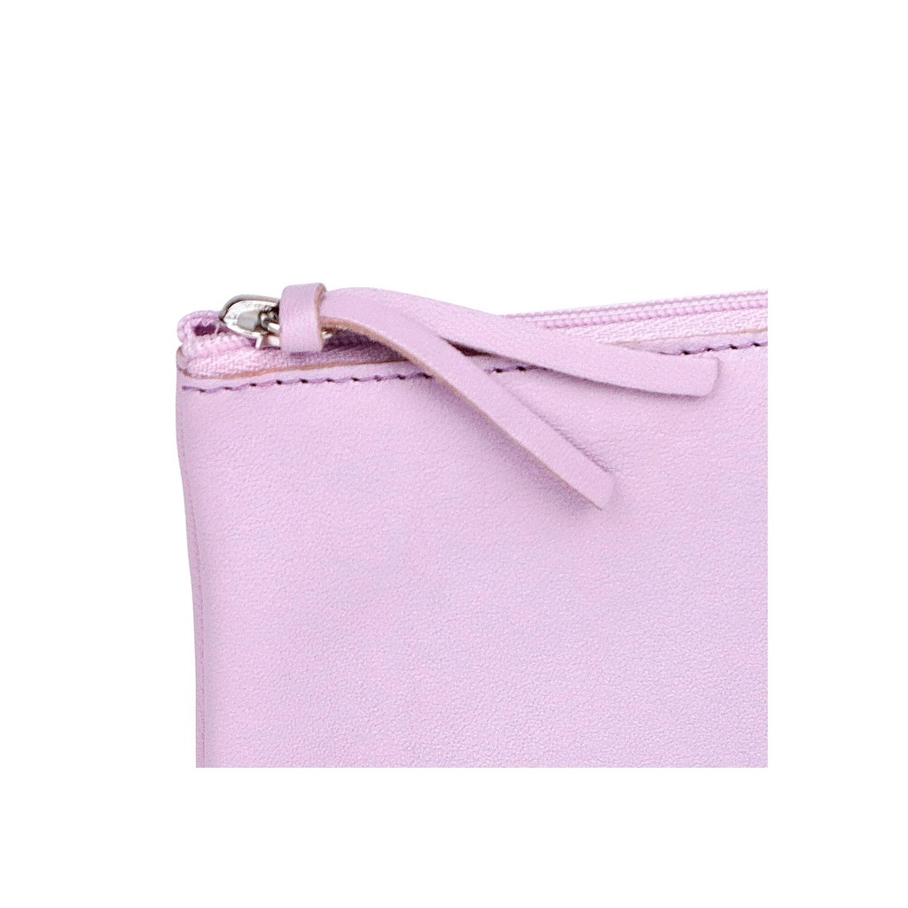 Pencil Case Flat Pocket Leather 22X11 Cm Lilac 
