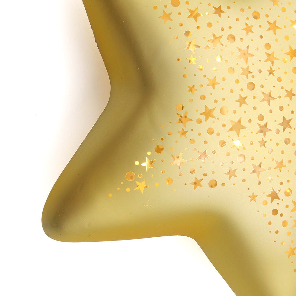 CELESTIAL GOLD STAR LED HANGING LIGHT DECORATION