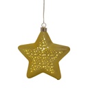 CELESTIAL GOLD STAR LED HANGING LIGHT DECORATION