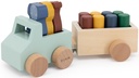 Wooden animal car with trailer