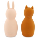 BATH TOY SQUEEZY ANIMALS - MRS. RABBIT & MR. FOX