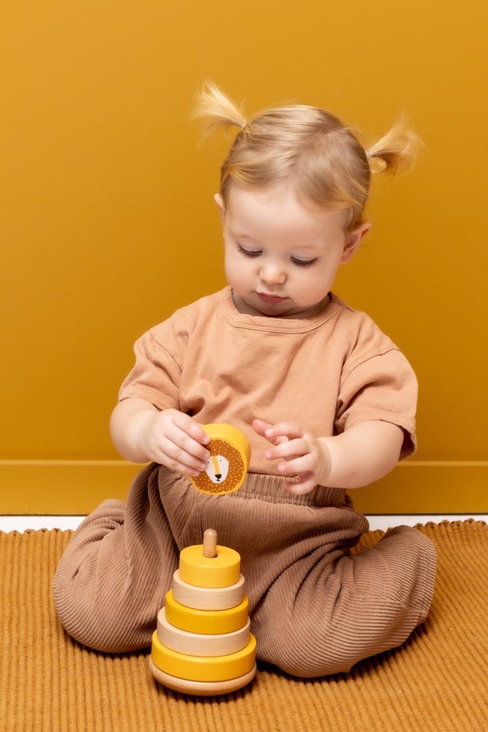 Wooden stacking toy - Mr. Lion