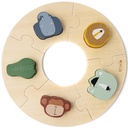 Wooden round puzzle