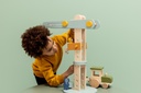 Wooden construction crane