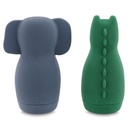 BATH TOY SQUEEZY ANIMALS - MRS. ELEPHANT & MR. CROCODILE