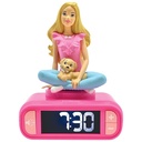 Barbie Digital3D  Alarm Clock W/Nnight Light And Sound Effects