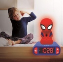 Spiderman Alarm Clock With Night Light 3D Design