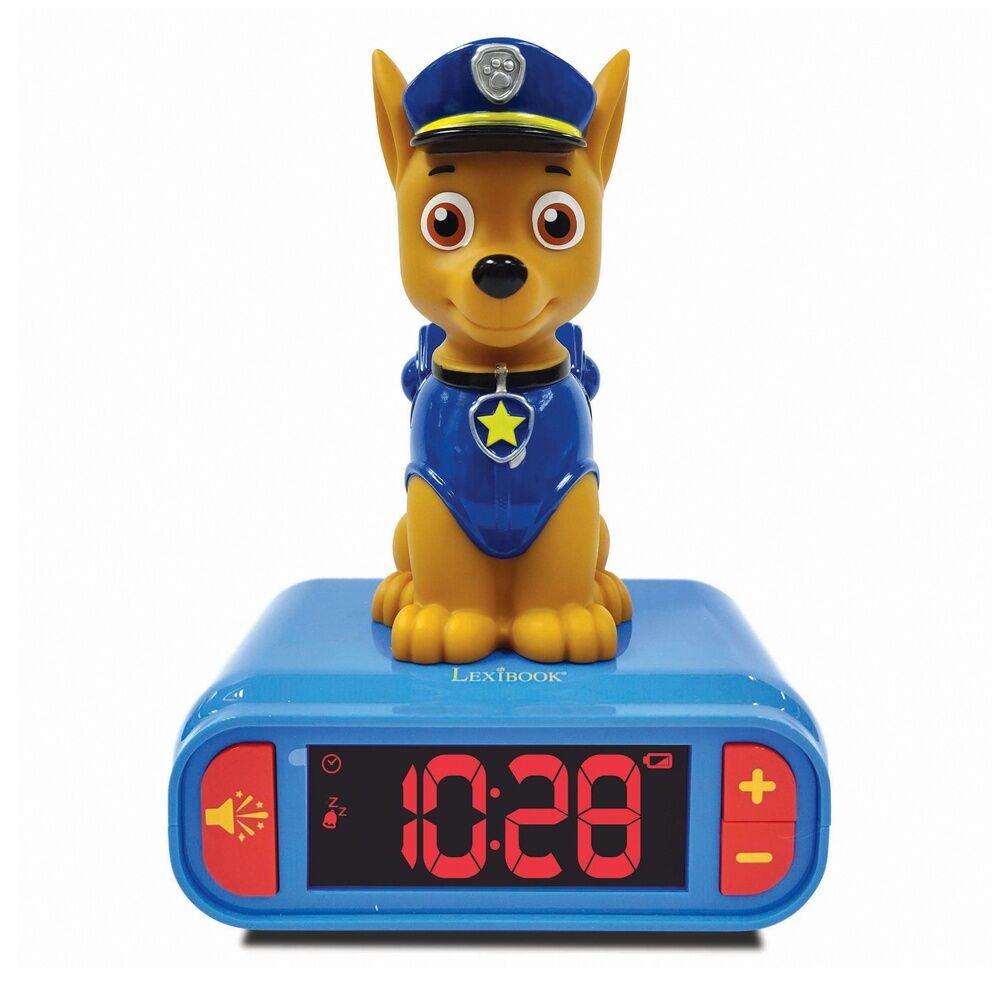 Paw Patrol 3D Alarm Clock W/Night Light And Sound Effects