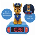 Paw Patrol 3D Alarm Clock W/Night Light And Sound Effects