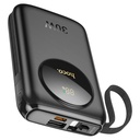 HOCO Q19 Lucky 30W fully compatible power bank with digital display and cable(10000mAh) Black
