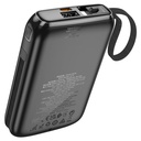 HOCO Q19 Lucky 30W fully compatible power bank with digital display and cable(10000mAh) Black