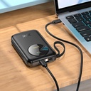 HOCO Q19 Lucky 30W fully compatible power bank with digital display and cable(10000mAh) Black
