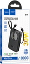 HOCO Q19 Lucky 30W fully compatible power bank with digital display and cable(10000mAh) Black