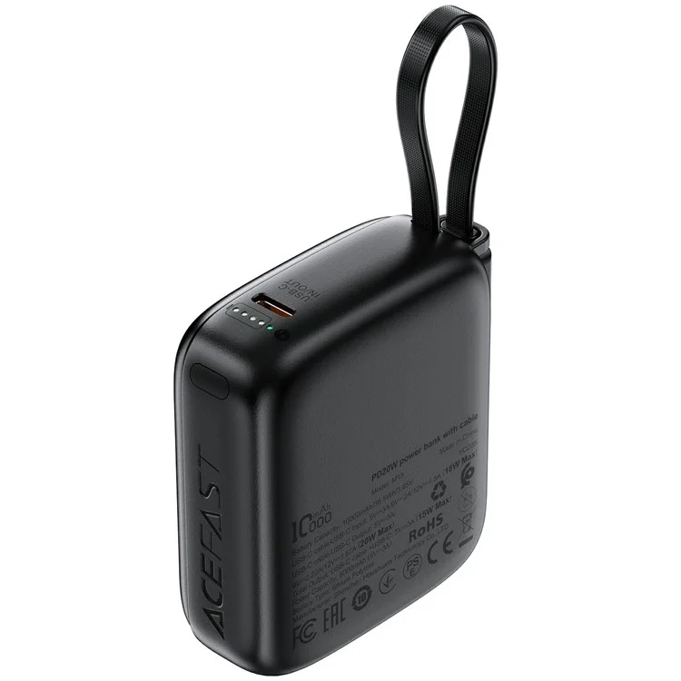 Acefast M15-10000 PD20W power bank with cable 