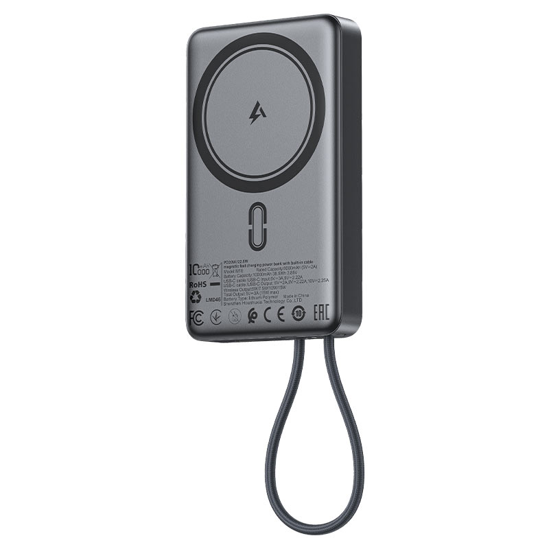 ACEFAST M18-10000 PD20W/22.5W Magnetic Fast Charging Power Bank With Built-in Cable