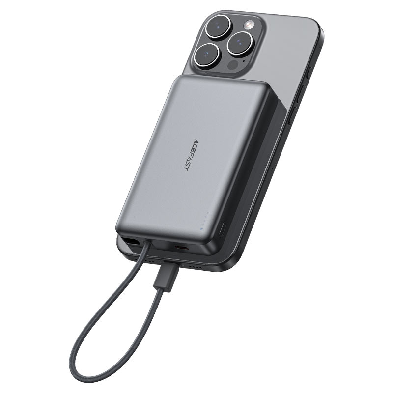 ACEFAST M18-10000 PD20W/22.5W Magnetic Fast Charging Power Bank With Built-in Cable