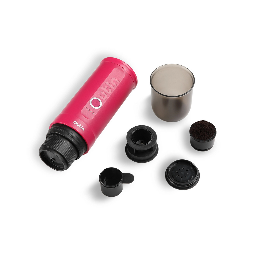 Outin Electric Portable Espresso Machine-Fuchsia Pink