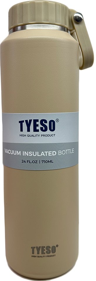  Tyeso Vacuum Stainless Steel Bottle 710Ml Off-White