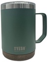 Tyeso Coffee Mug With Wood Grain Base 530Ml Green