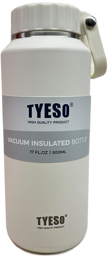  Tyeso Vacuum Stainless Steel Bottle 500Ml White