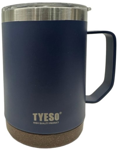 Tyeso Coffee Mug With Wood Grain Base 530Ml Blue