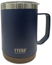 Tyeso Coffee Mug With Wood Grain Base 530Ml Blue